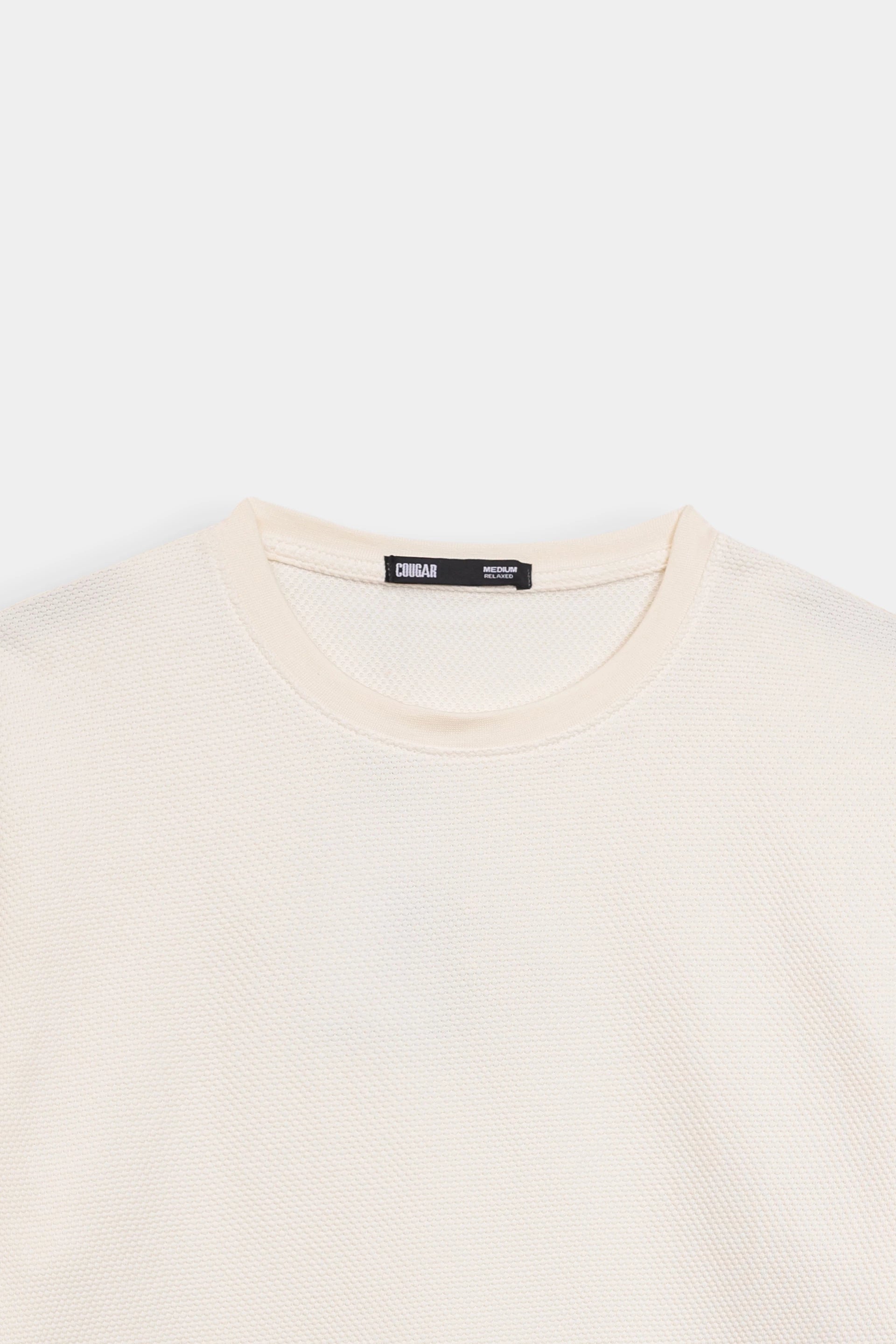 Popcorn-Knit T-Shirt - Cougar Clothing
