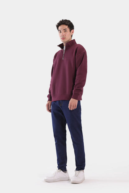 Paneled Quarter Zip Sweatshirt - Cougar Clothing