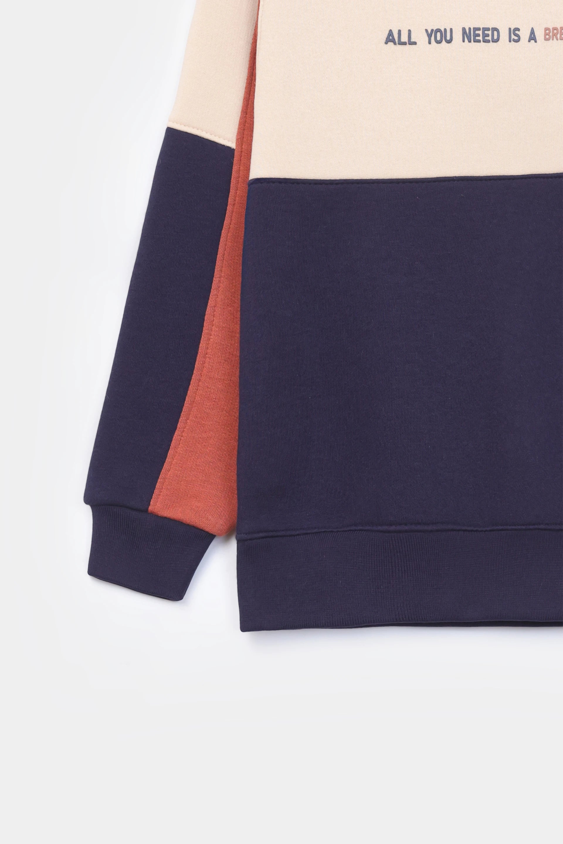 Color Block Fleece Sweatshirt - Cougar Clothing