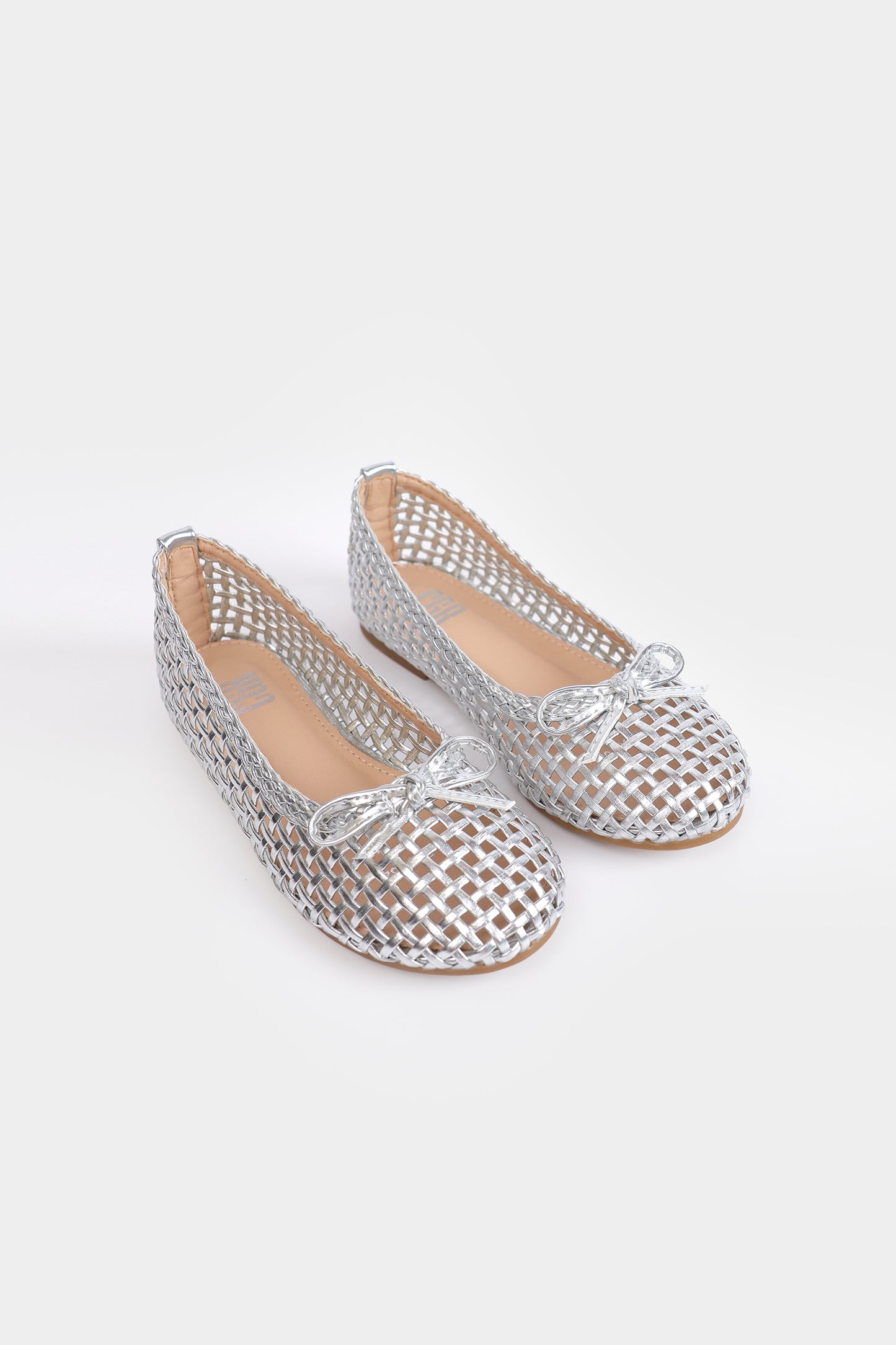 Braided Ballet Flats With Bows - Cougar Clothing