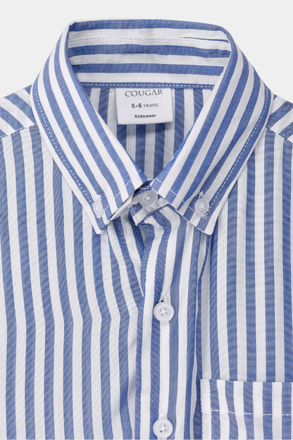 Striped Button-Down Shirt - Cougar Clothing