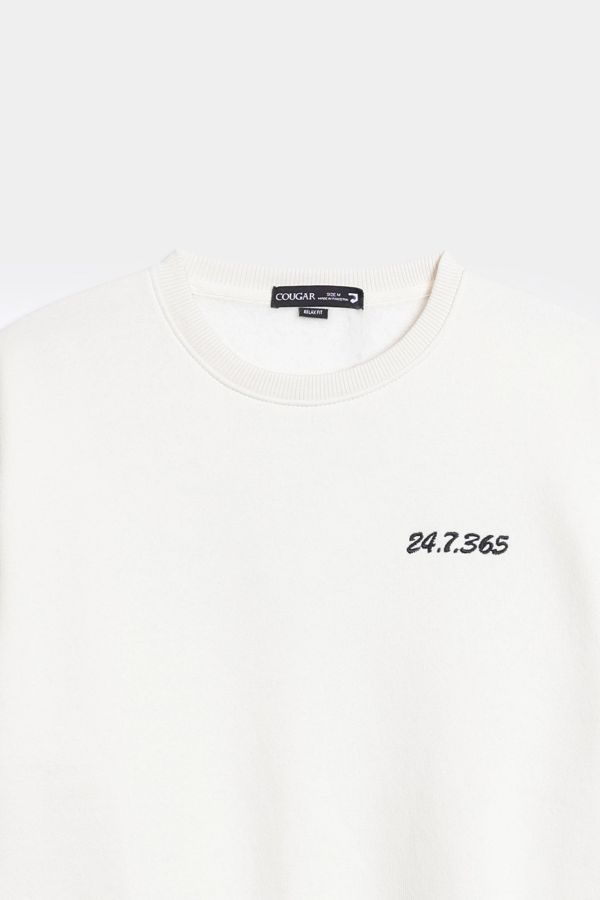 Relaxed Embroidered Sweatshirt - Cougar Clothing