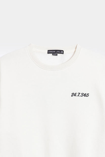 Relaxed Embroidered Sweatshirt - Cougar Clothing