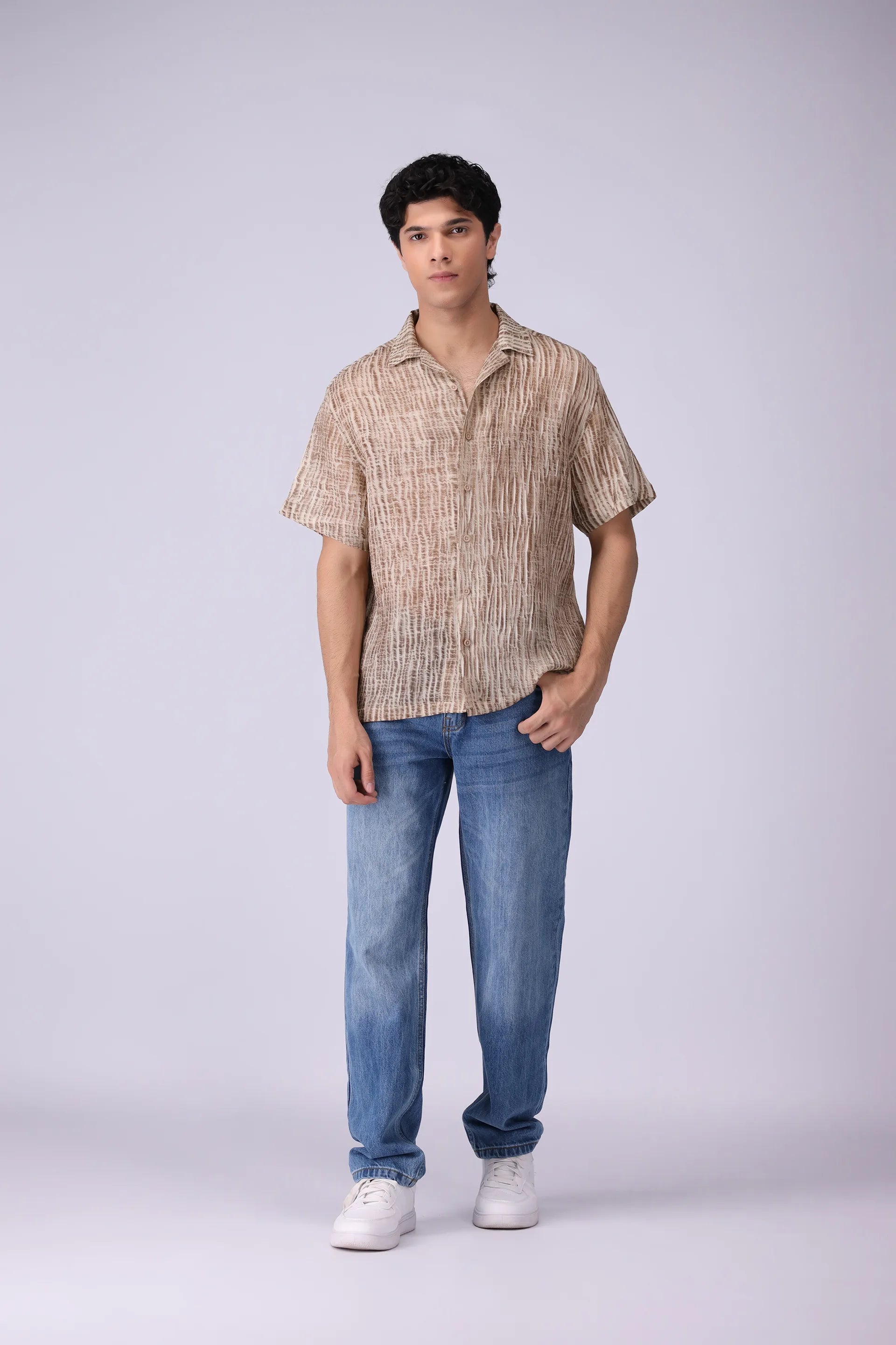 Tie-Dye Textured Shirt - Cougar Clothing