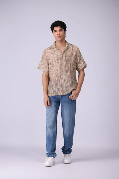 Tie-Dye Textured Shirt - Cougar Clothing
