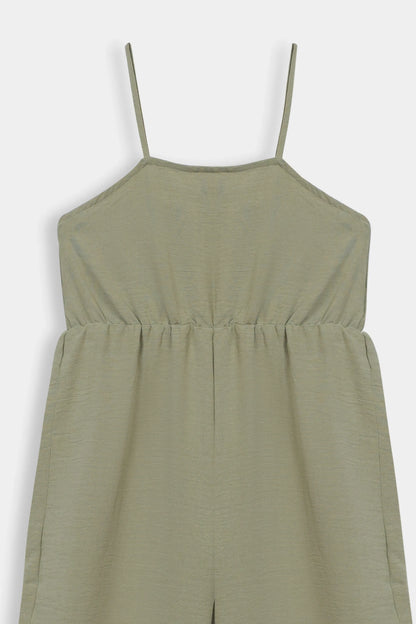 Cotton-Mix Crushed Jumpsuit - Cougar Clothing