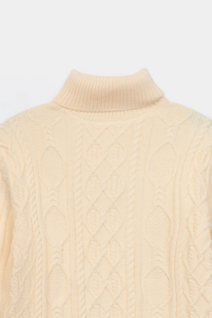 Textured Knit Roll Neck Sweater - Cougar Clothing