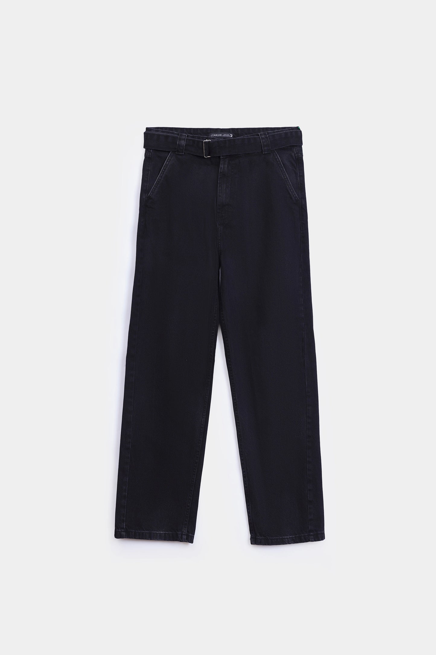 Belted Relaxed Jeans - Cougar Clothing