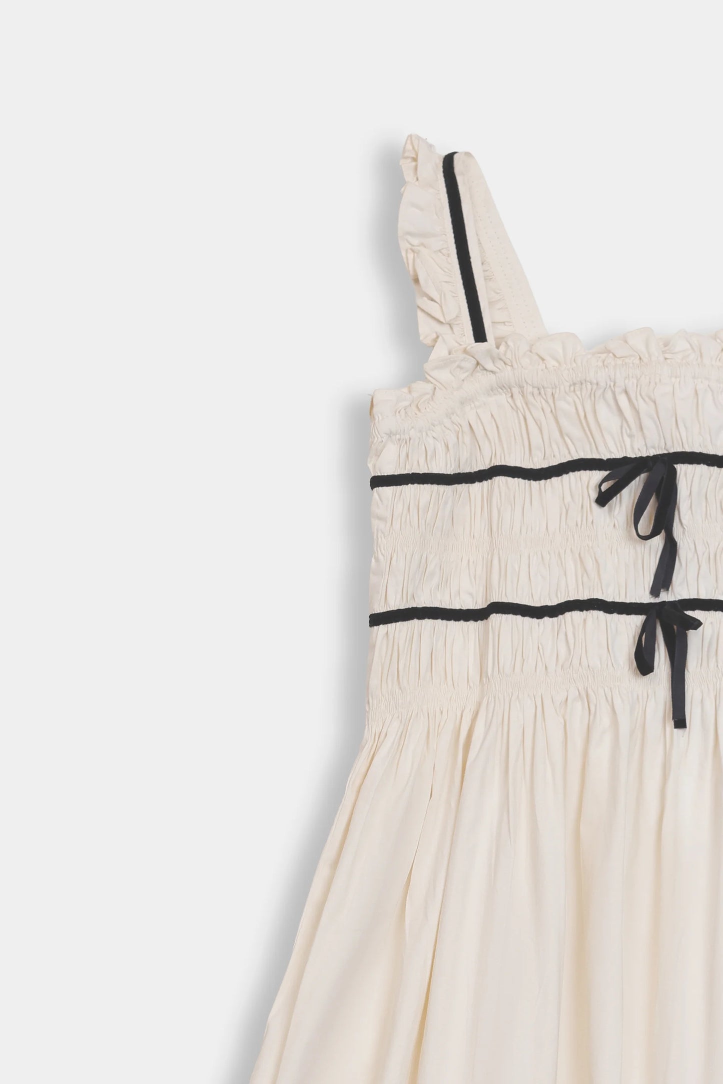 Smocked Dress With Bows - Cougar Clothing