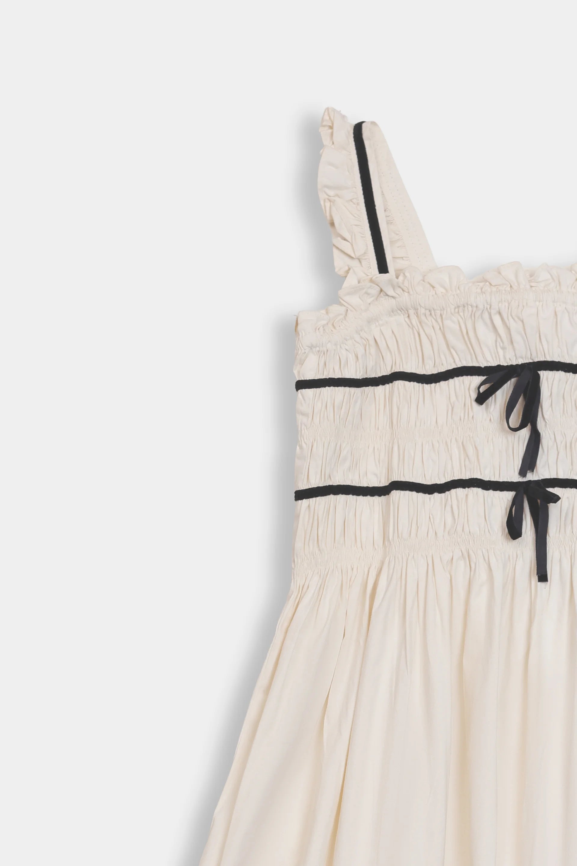 Smocked Dress With Bows - Cougar Clothing