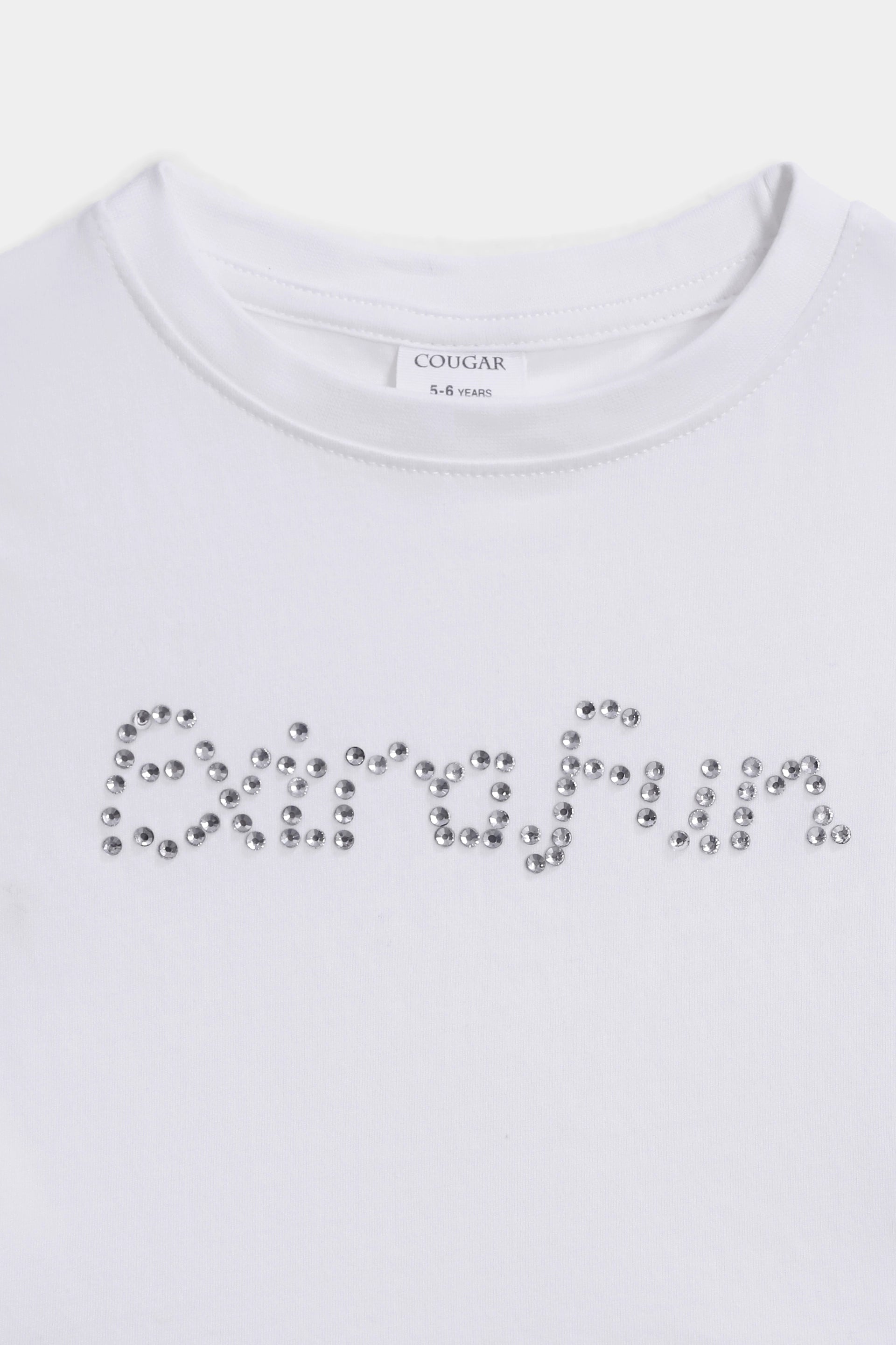Rhinestone Embellished T-Shirt - Cougar Clothing
