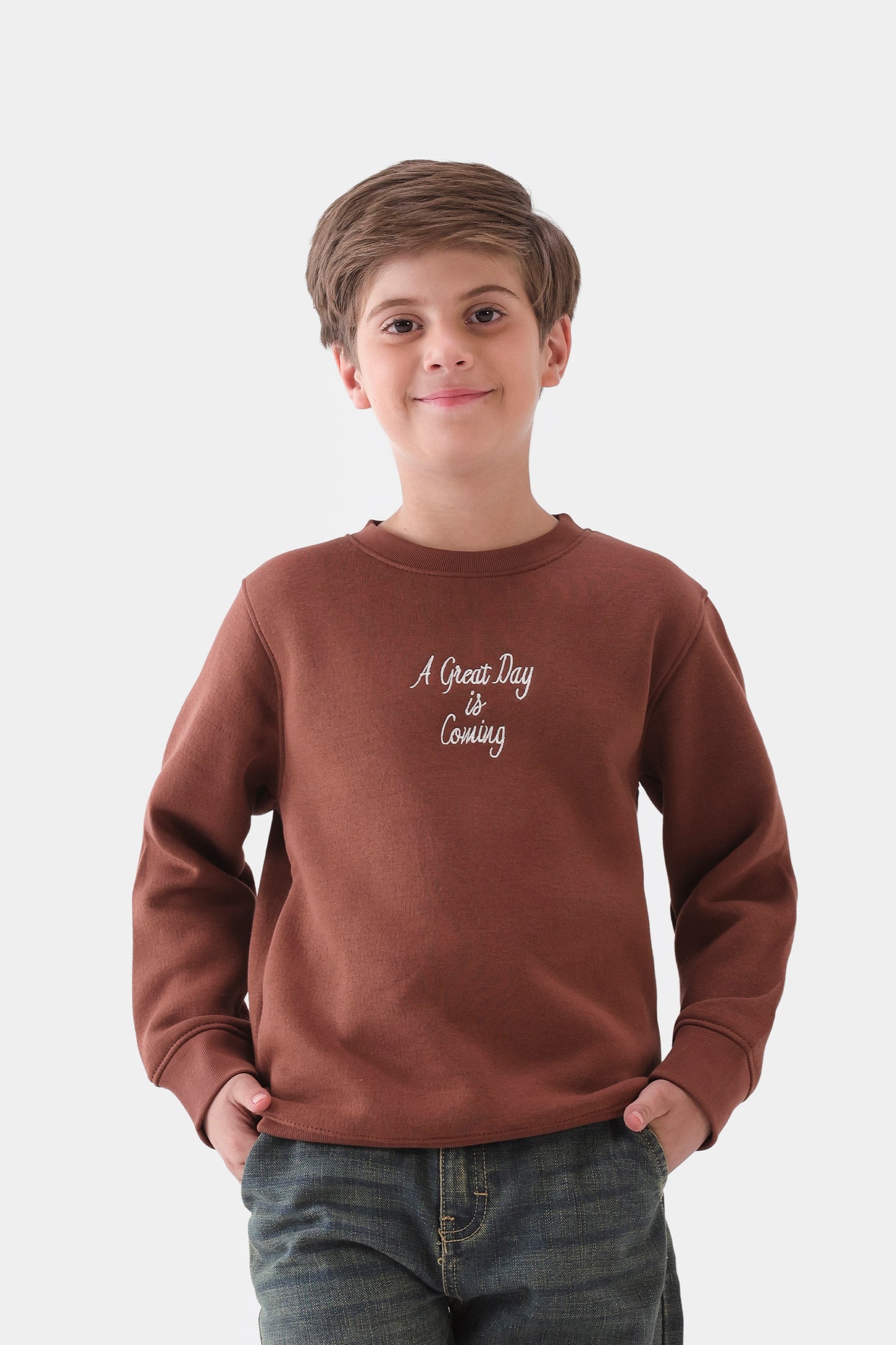 Slogan Print Sweatshirt - Cougar Clothing