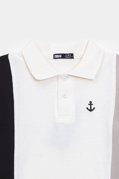 Contrast Paneled Polo - Cougar Clothing