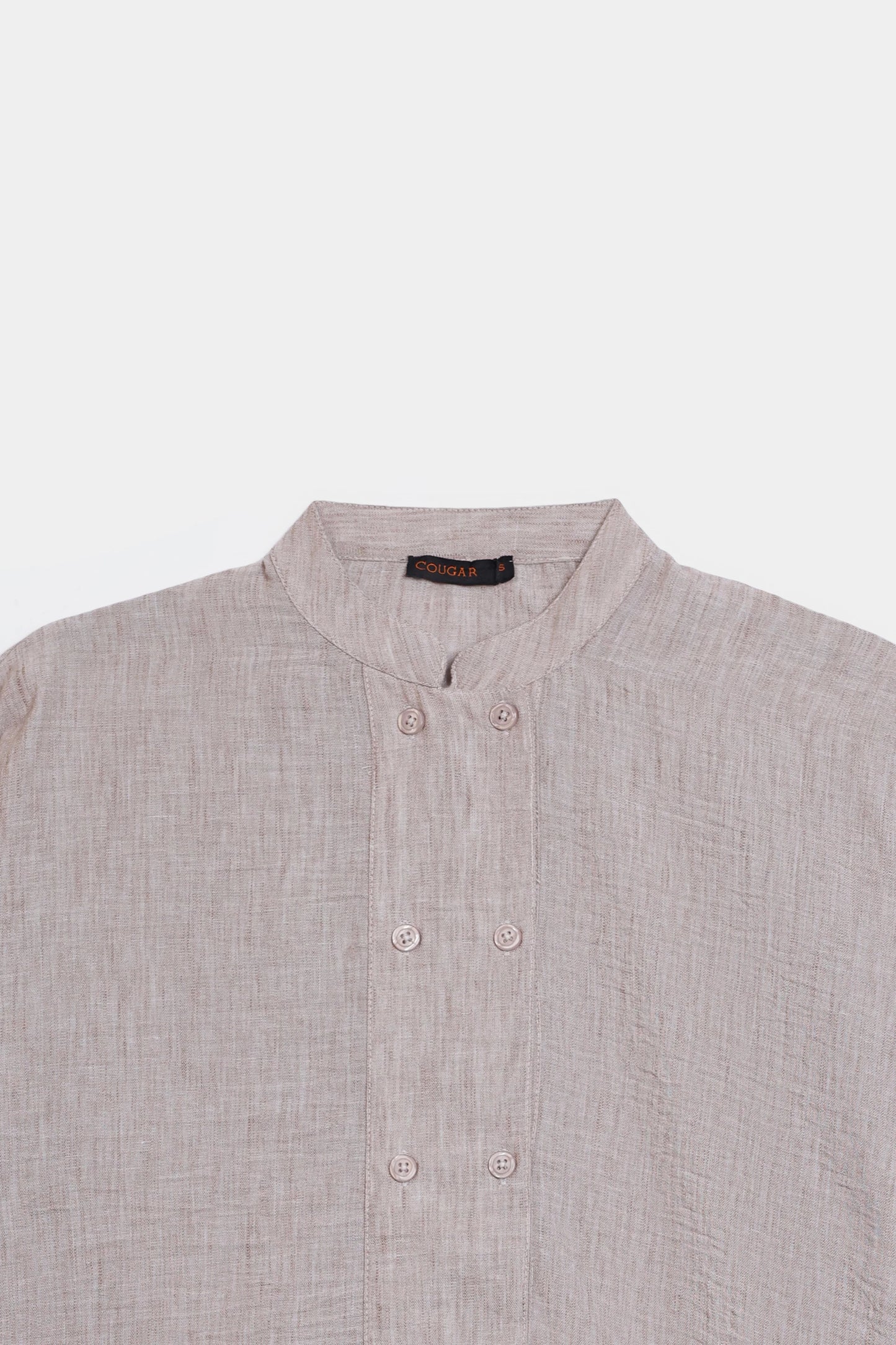 Textured Band Collar Top - Cougar Clothing