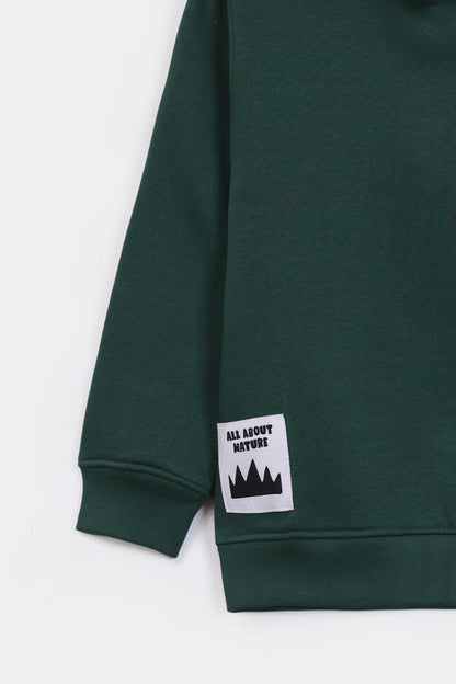 Printed Brushed-Inside Hoodie - Cougar Clothing