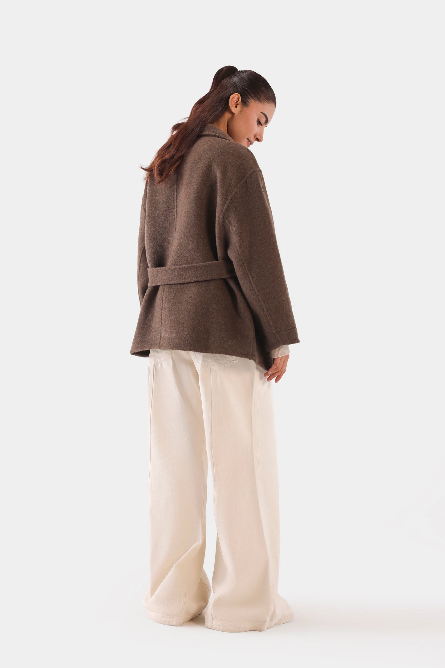 Belted Wrap Coat - Cougar Clothing