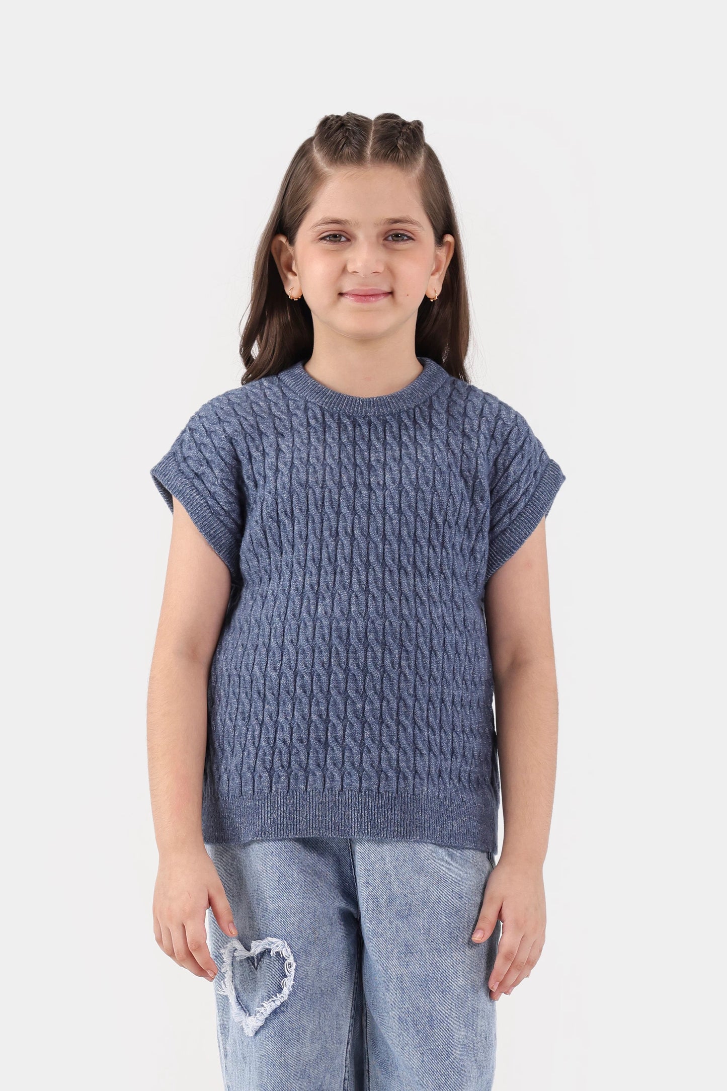 Cable Knit Sweater Vest - Cougar Clothing