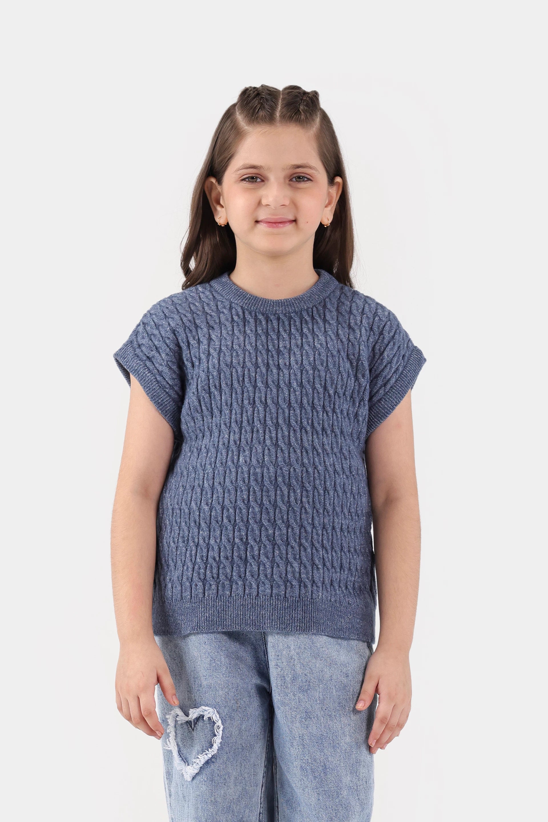 Cable Knit Sweater Vest - Cougar Clothing