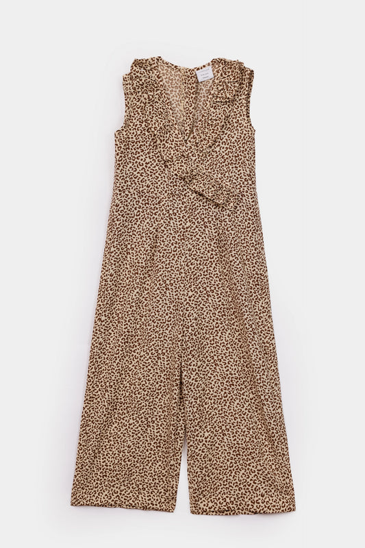 Leopard Print Sleeveless Jumpsuit - Cougar Clothing