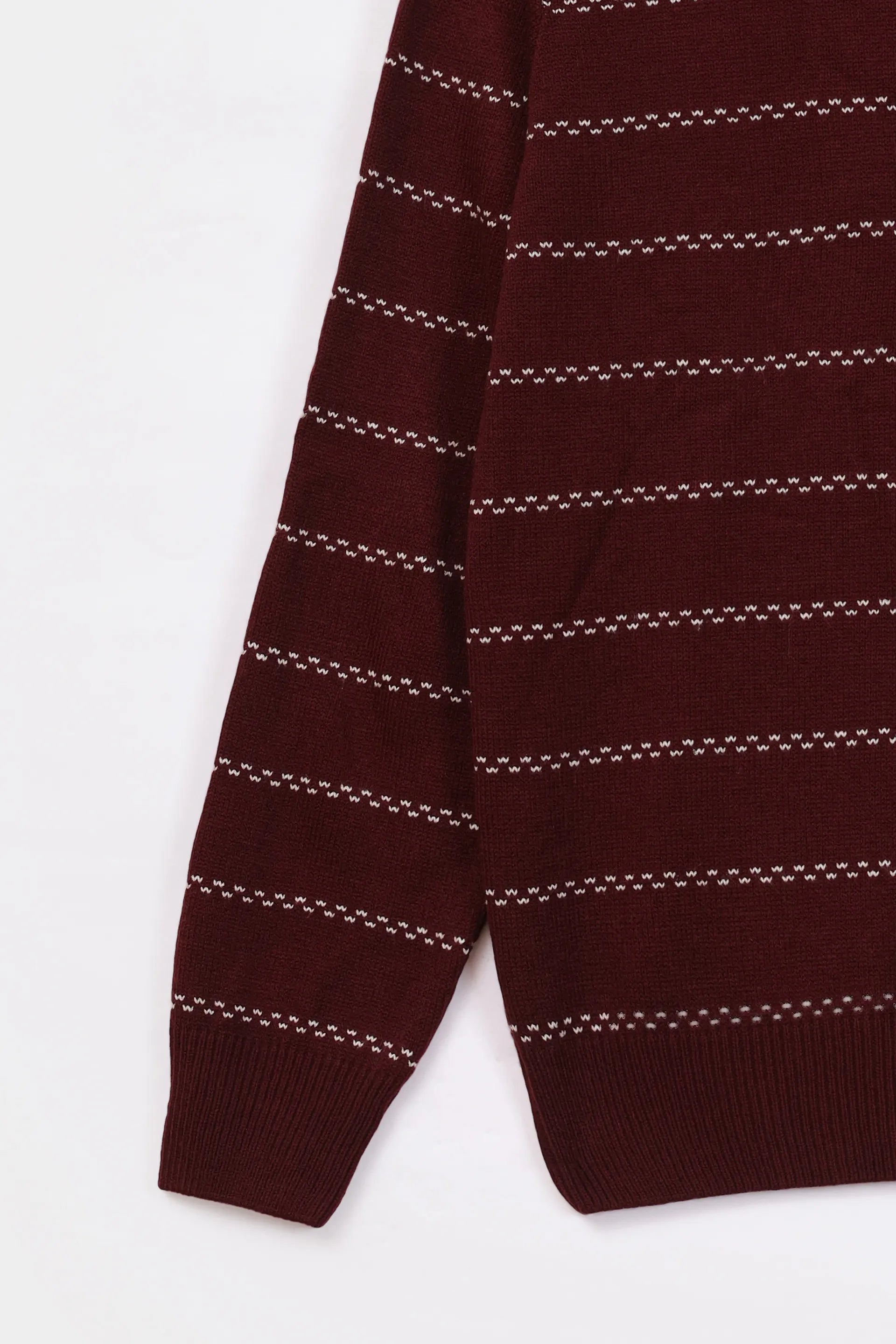 V-Neck Striped Sweater - Cougar Clothing