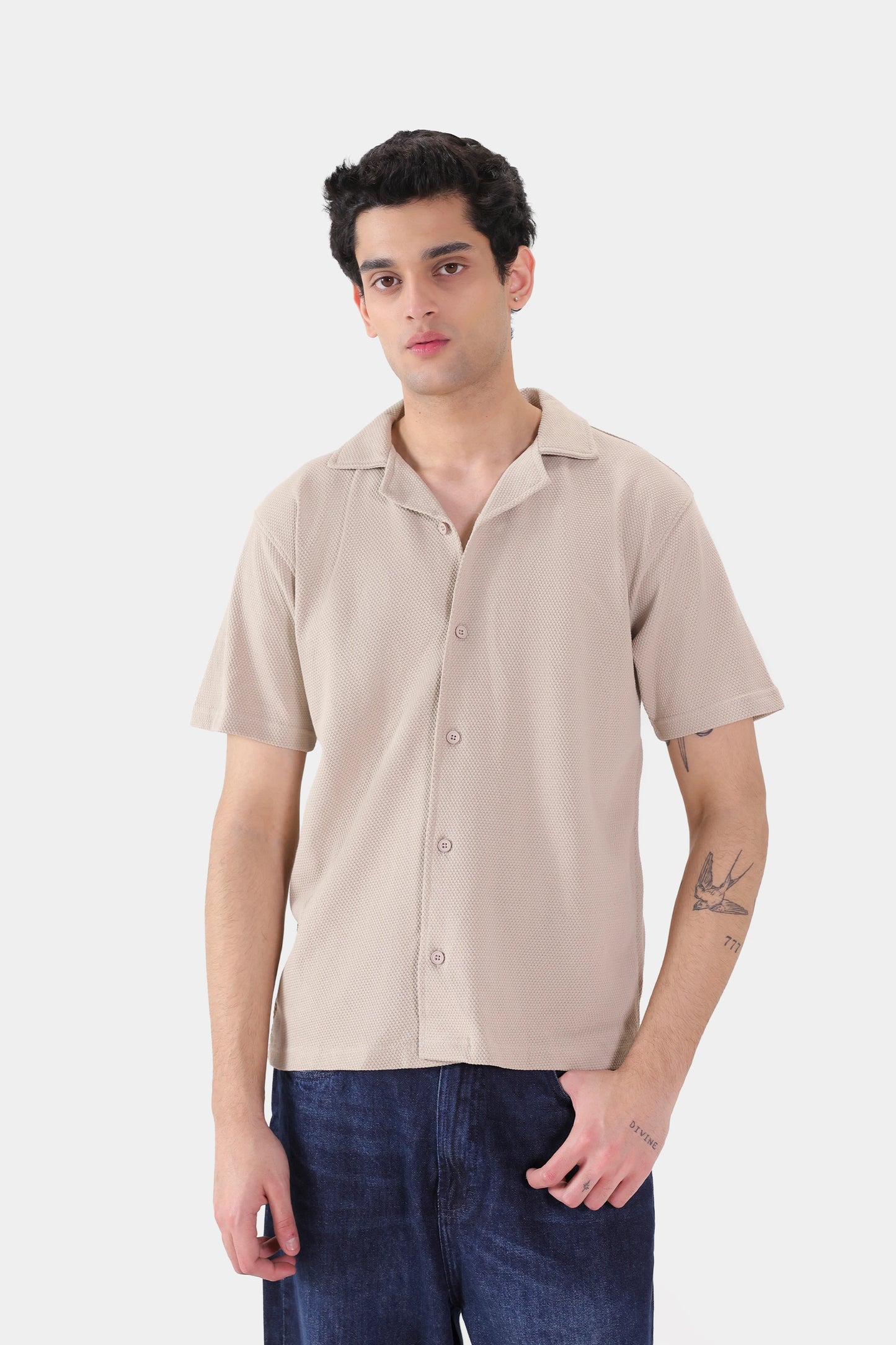 Textured Relaxed Shirt - Cougar Clothing