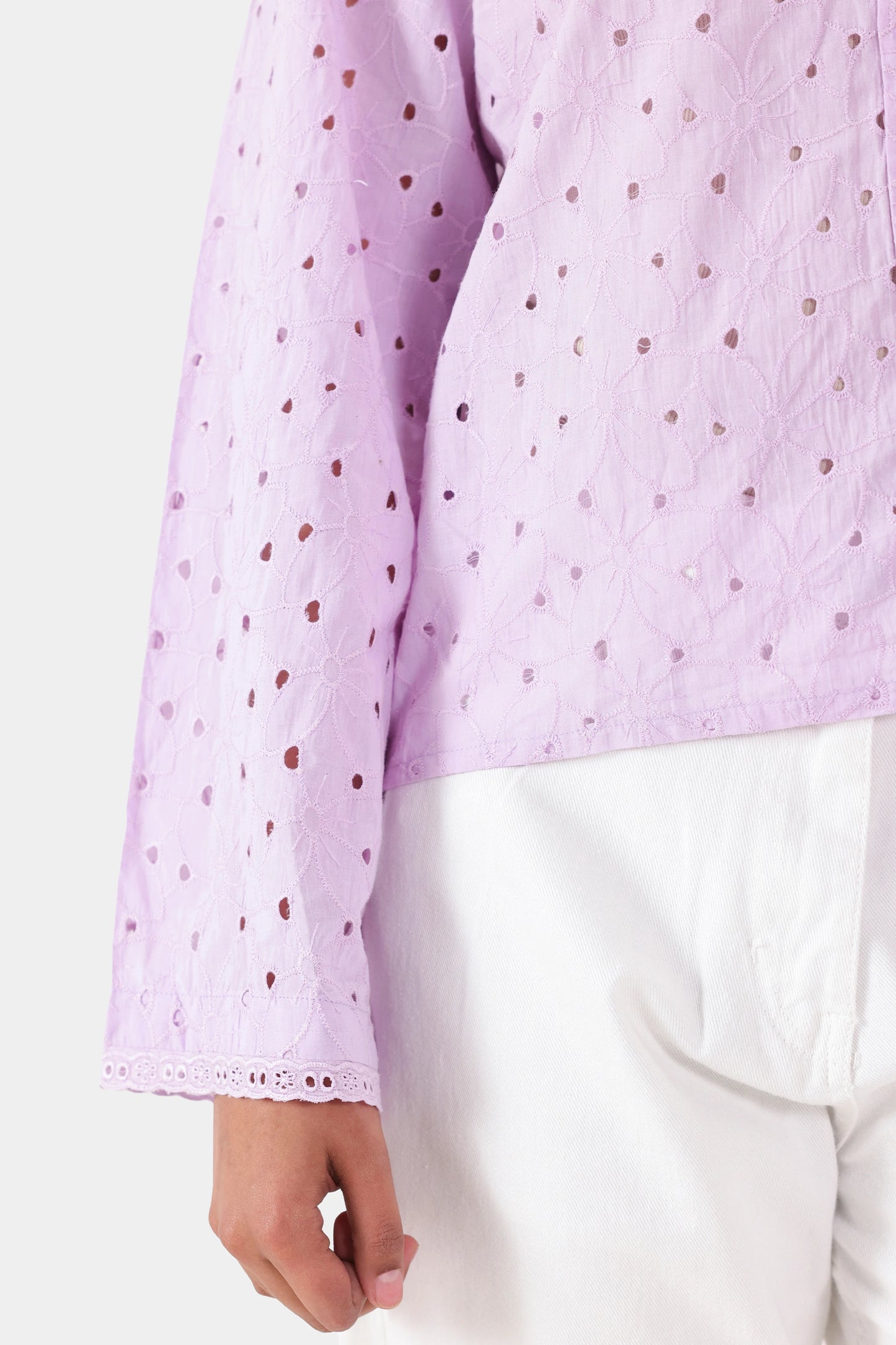 Schiffli Embroidered Shirt - Cougar Clothing