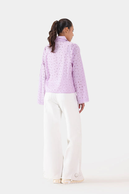 Schiffli Embroidered Shirt - Cougar Clothing