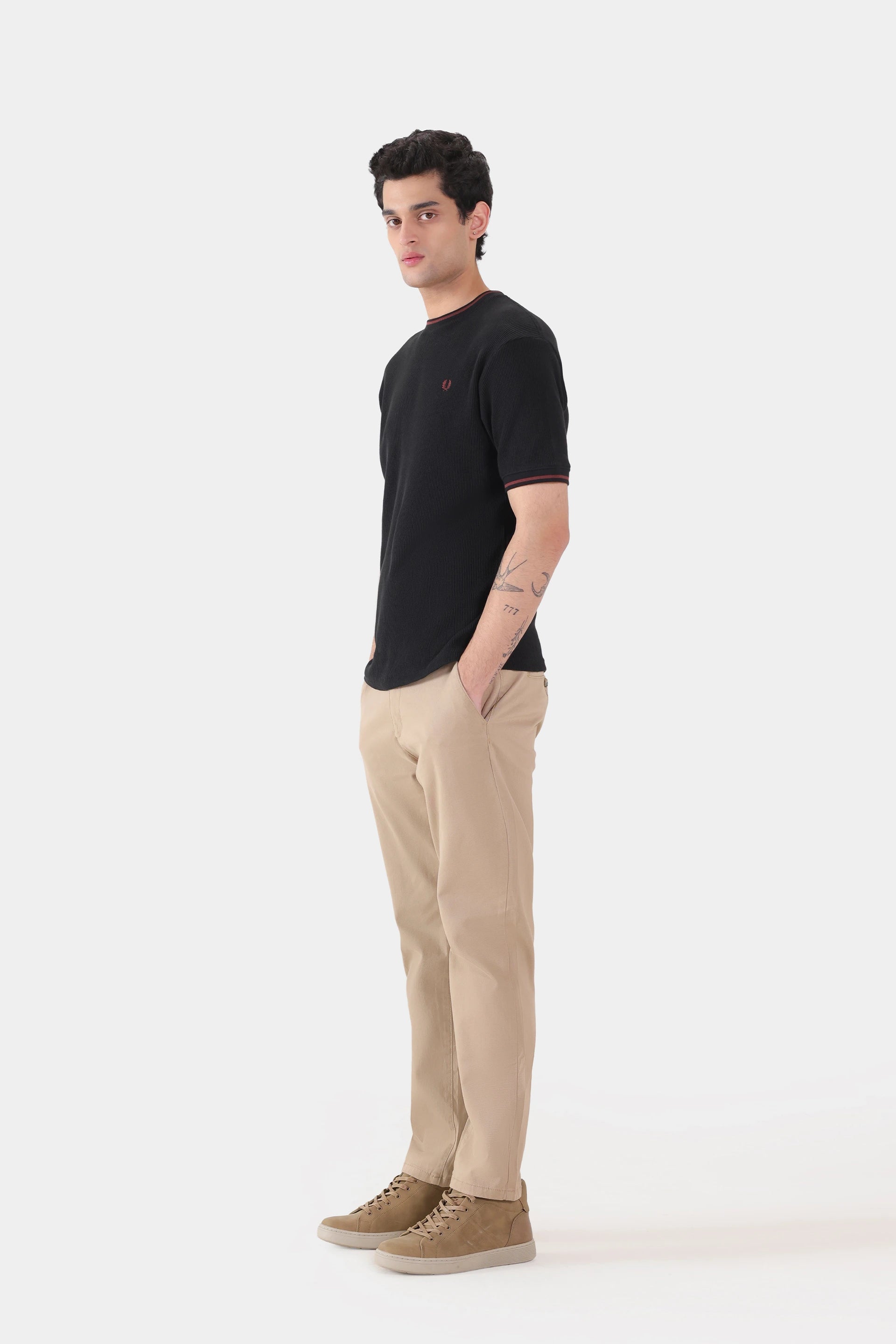 Waffle Knit T-Shirt - Cougar Clothing