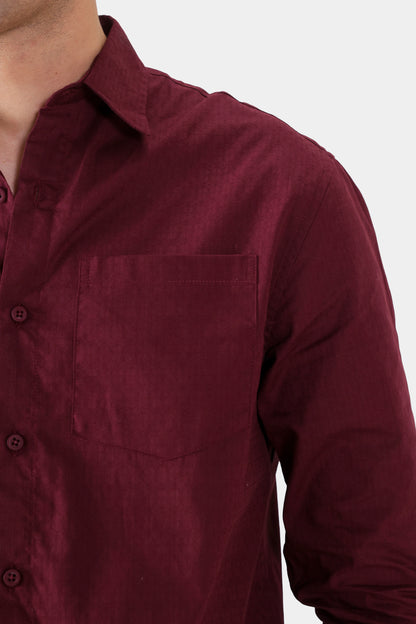 Cotton Jacquard Shirt - Cougar Clothing