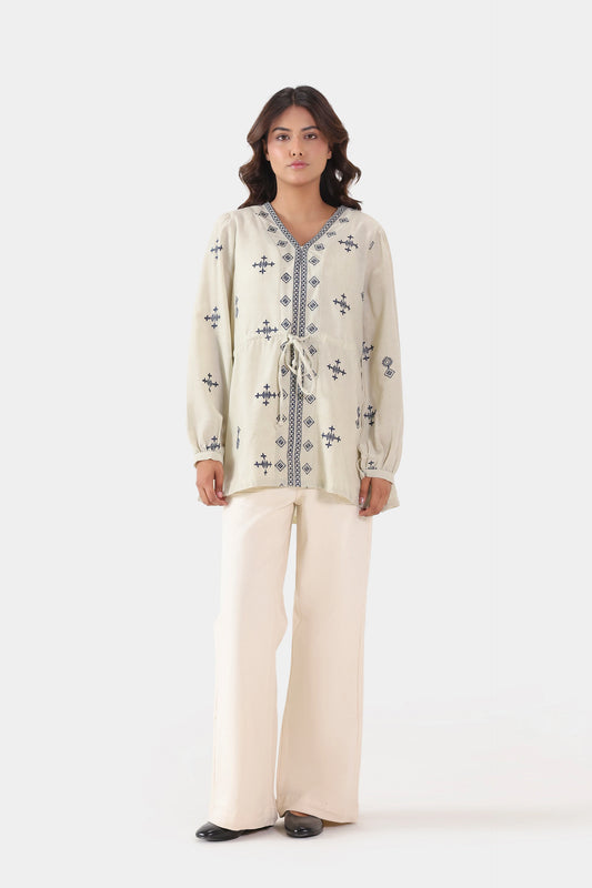 Yarn Dyed Embroidered Tunic - Cougar Clothing