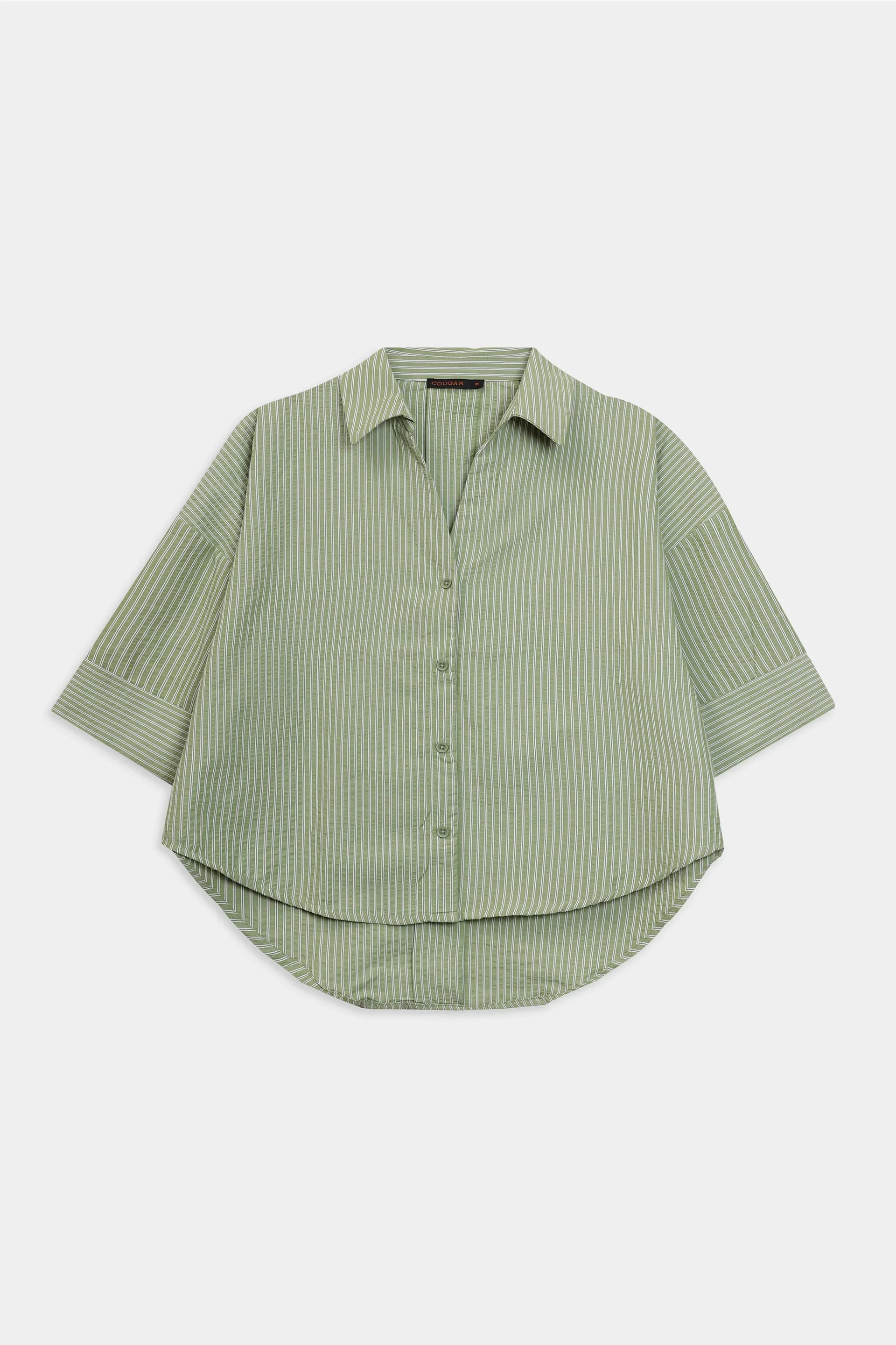 Pin-Striped Oversized Shirt - Cougar Clothing