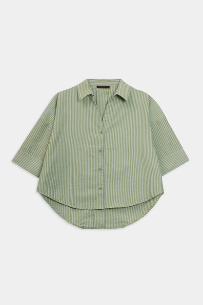 Pin-Striped Oversized Shirt - Cougar Clothing