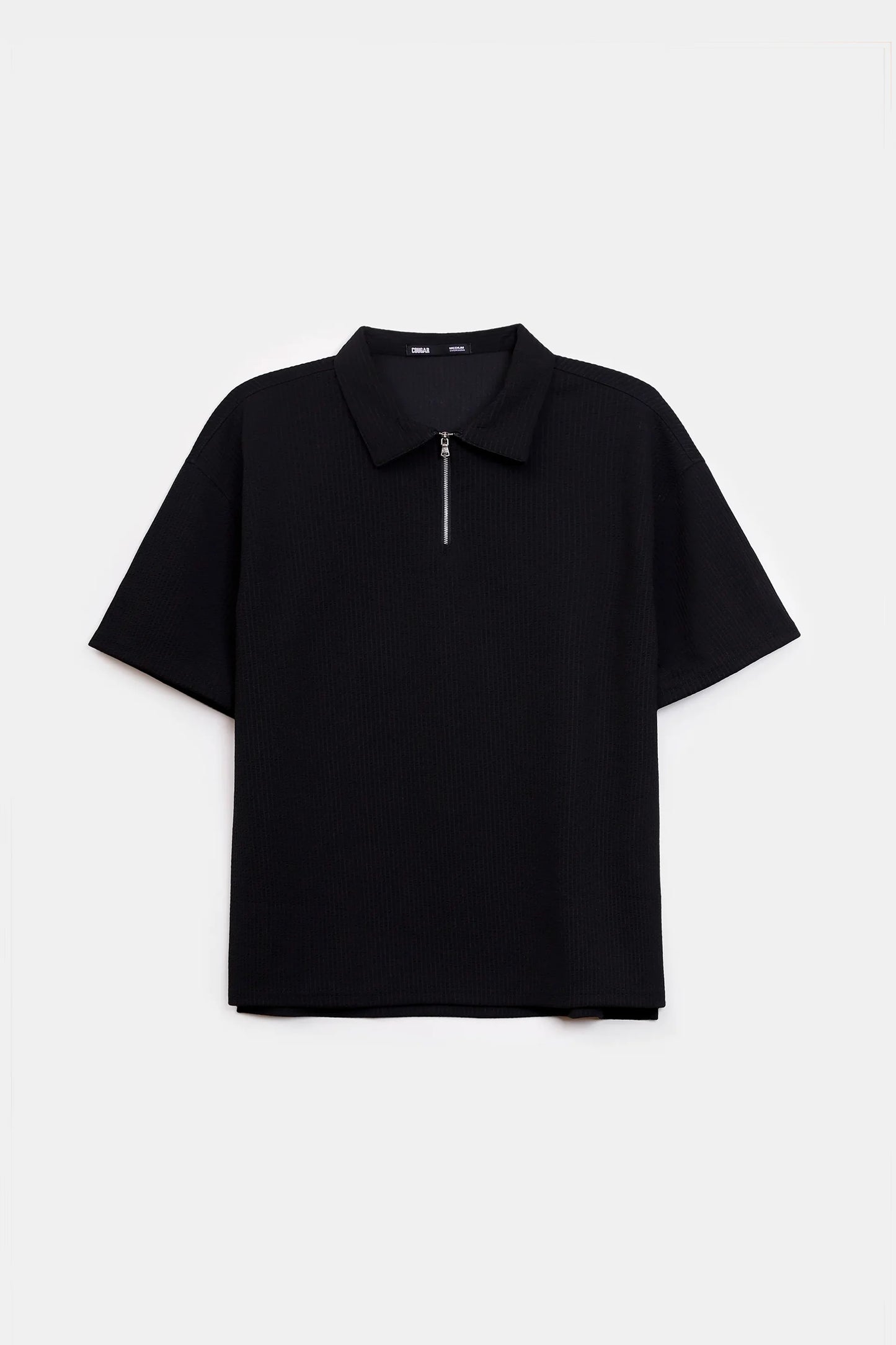 Oversized Seersucker Polo - Cougar Clothing