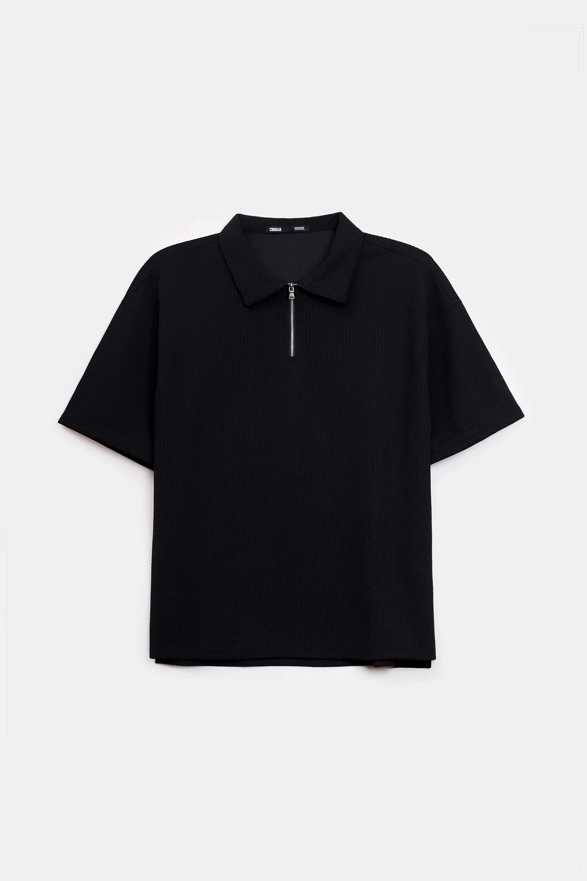 Oversized Seersucker Polo - Cougar Clothing