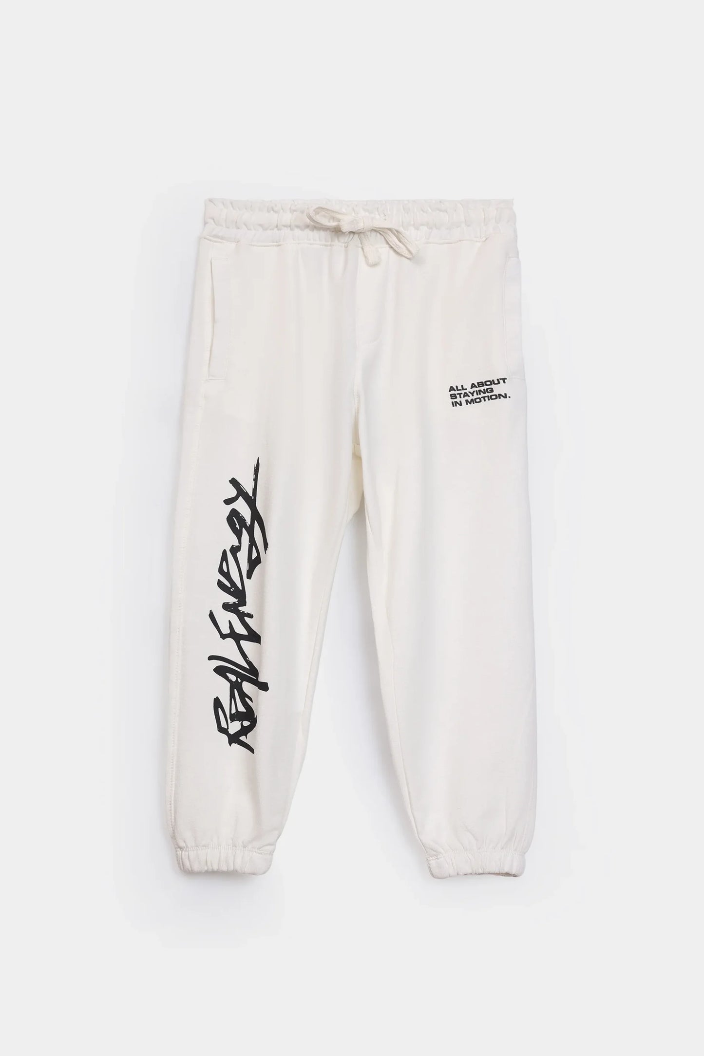 Text Printed Knitted Trousers - Cougar Clothing