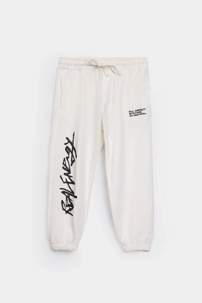 Text Printed Knitted Trousers - Cougar Clothing