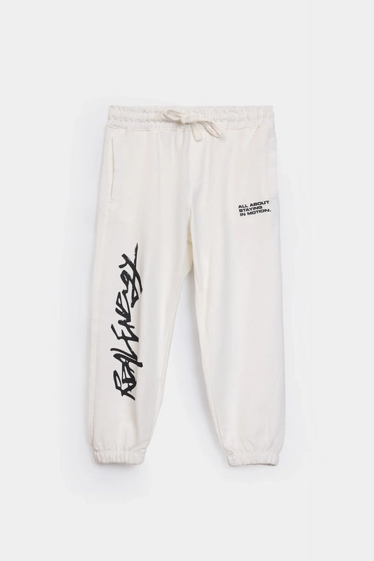Text Printed Knitted Trousers - Cougar Clothing
