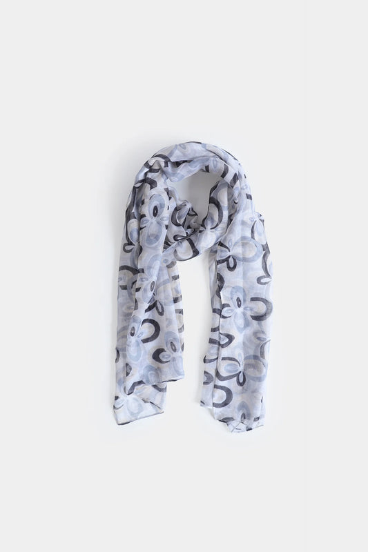 Contrast Printed Scarf - Cougar Clothing