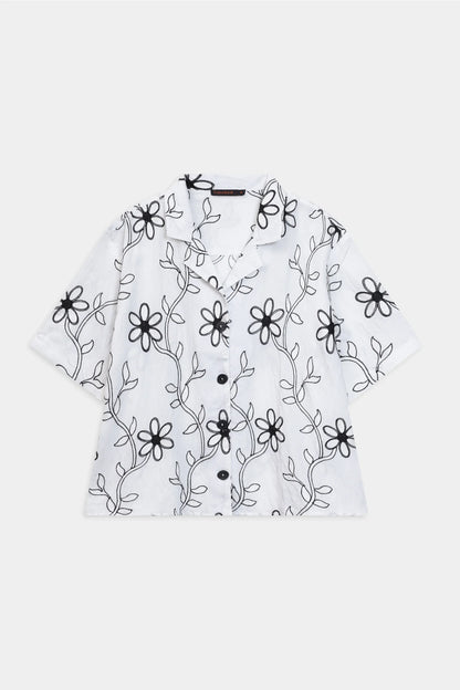Embroidered Schiffli Shirt - Cougar Clothing