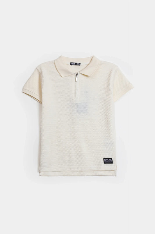 Quarter Zip Knit Polo - Cougar Clothing