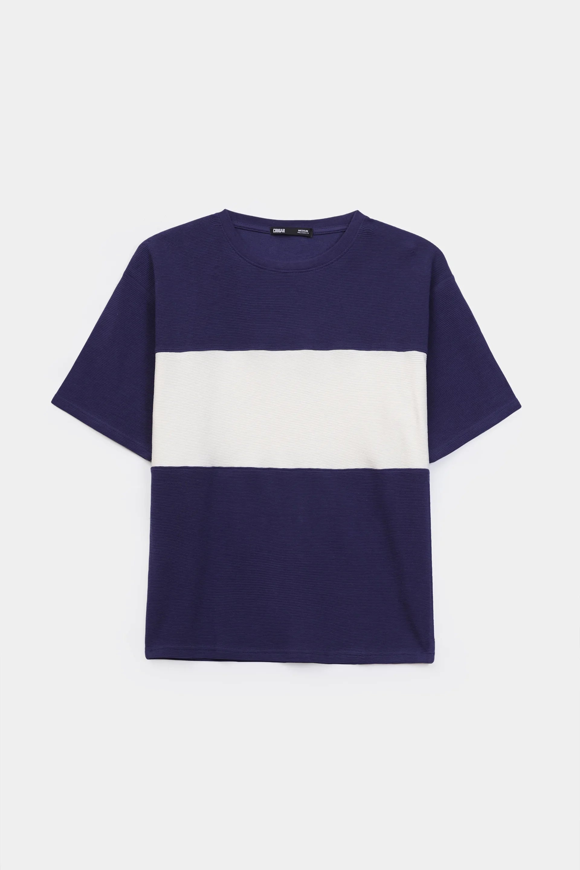 Color Block Textured T-Shirt - Cougar Clothing