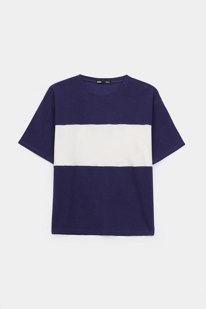 Color Block Textured T-Shirt - Cougar Clothing