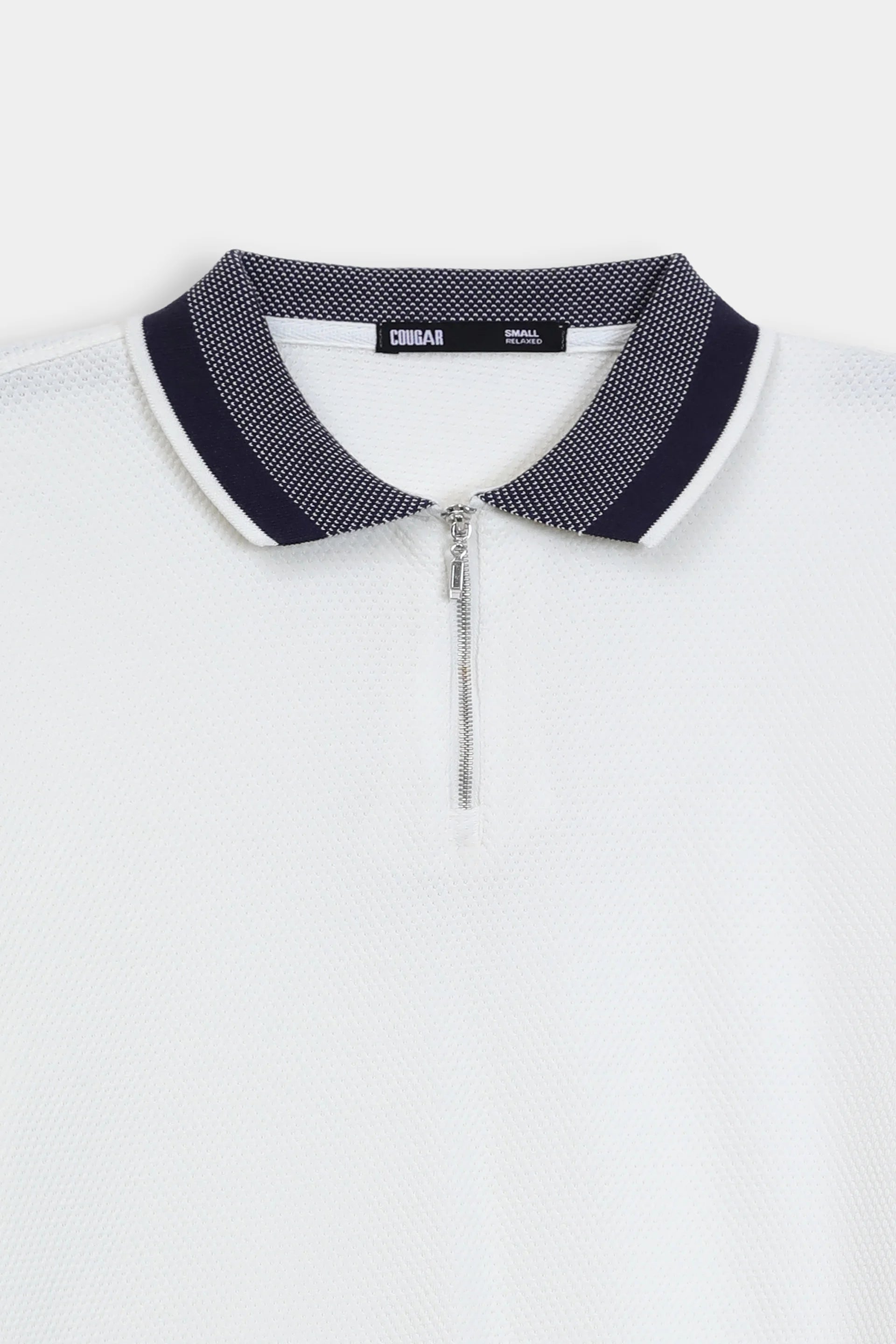 Quarter Zip Popcorn Polo - Cougar Clothing
