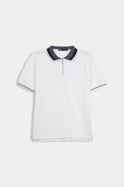Quarter Zip Popcorn Polo - Cougar Clothing