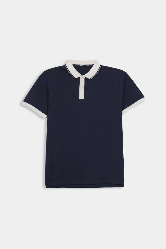 Contrast Interlock Polo - Cougar Clothing