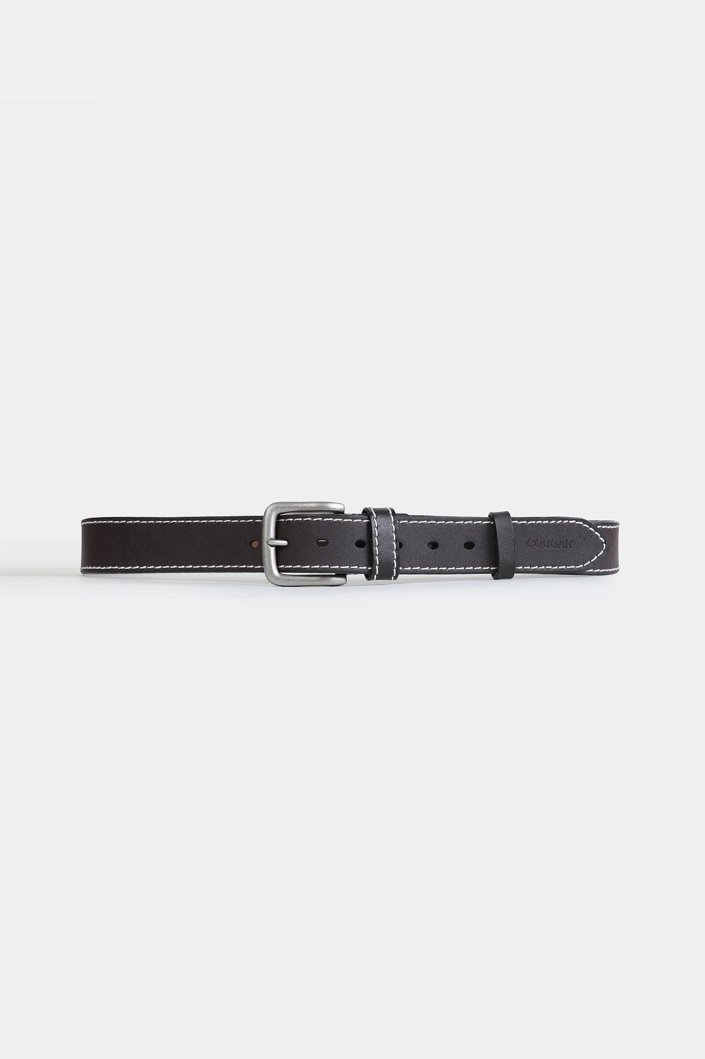 Textured Belt With Side Stitches - Cougar Clothing