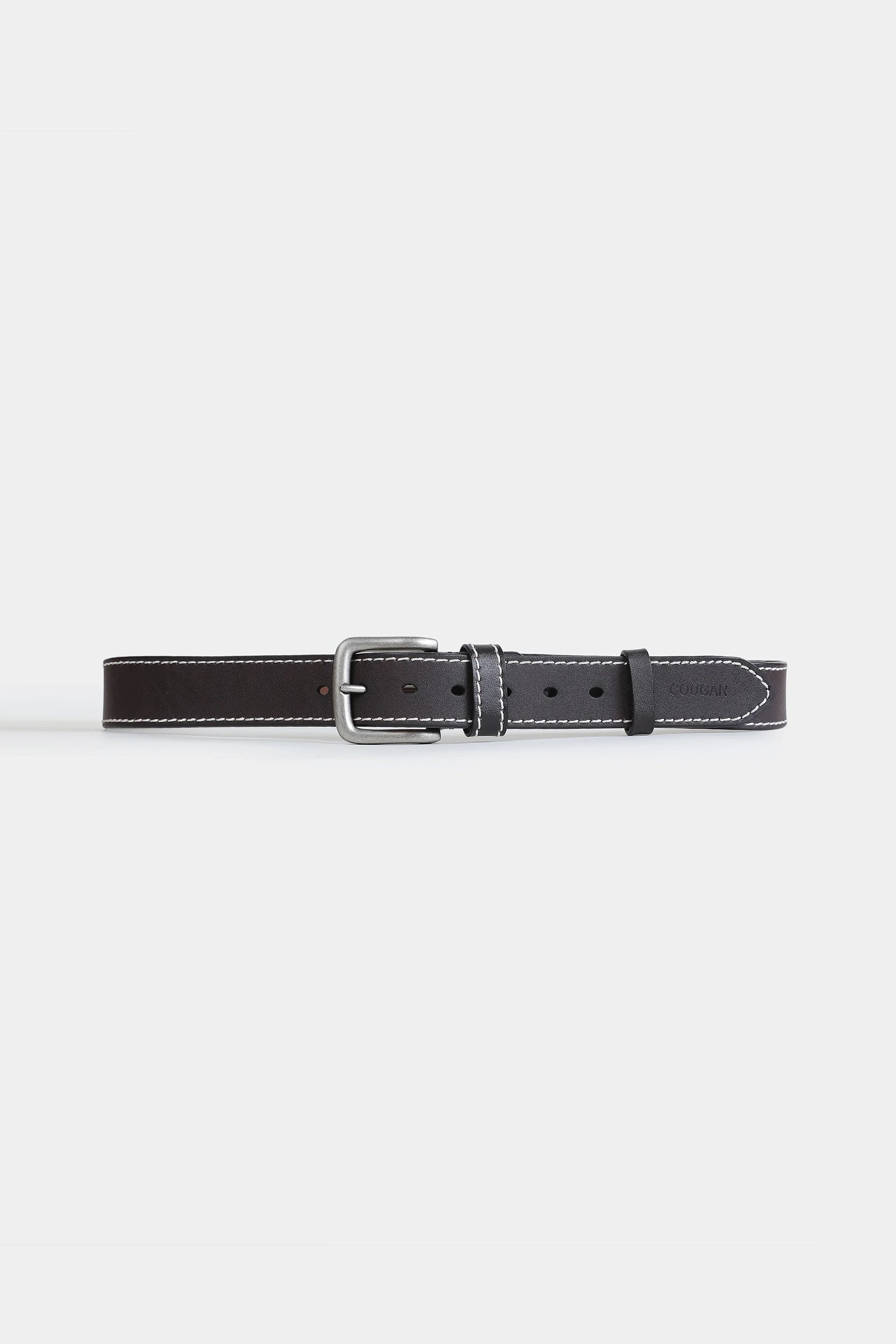 Textured Belt With Side Stitches - Cougar Clothing