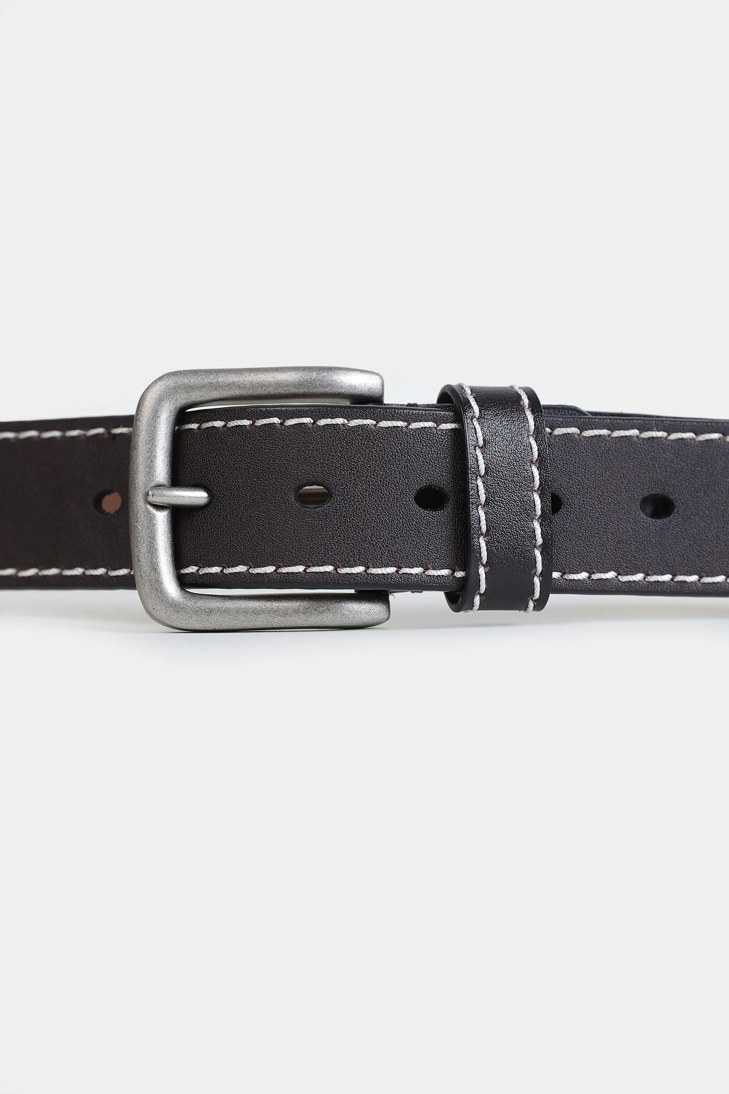 Textured Belt With Side Stitches - Cougar Clothing