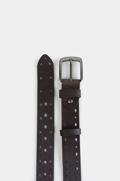 Perforated Leather Belt - Cougar Clothing