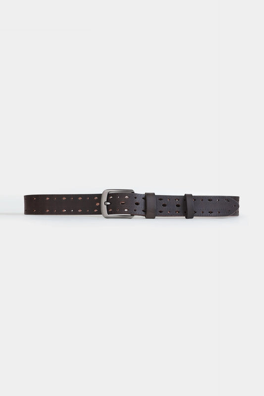 Perforated Leather Belt - Cougar Clothing